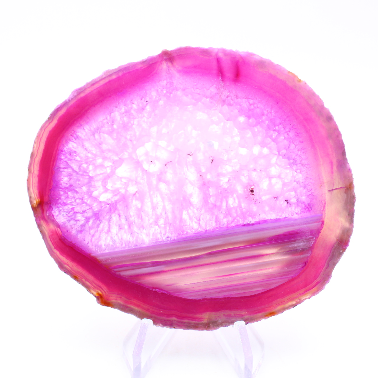Plakje roze agaat