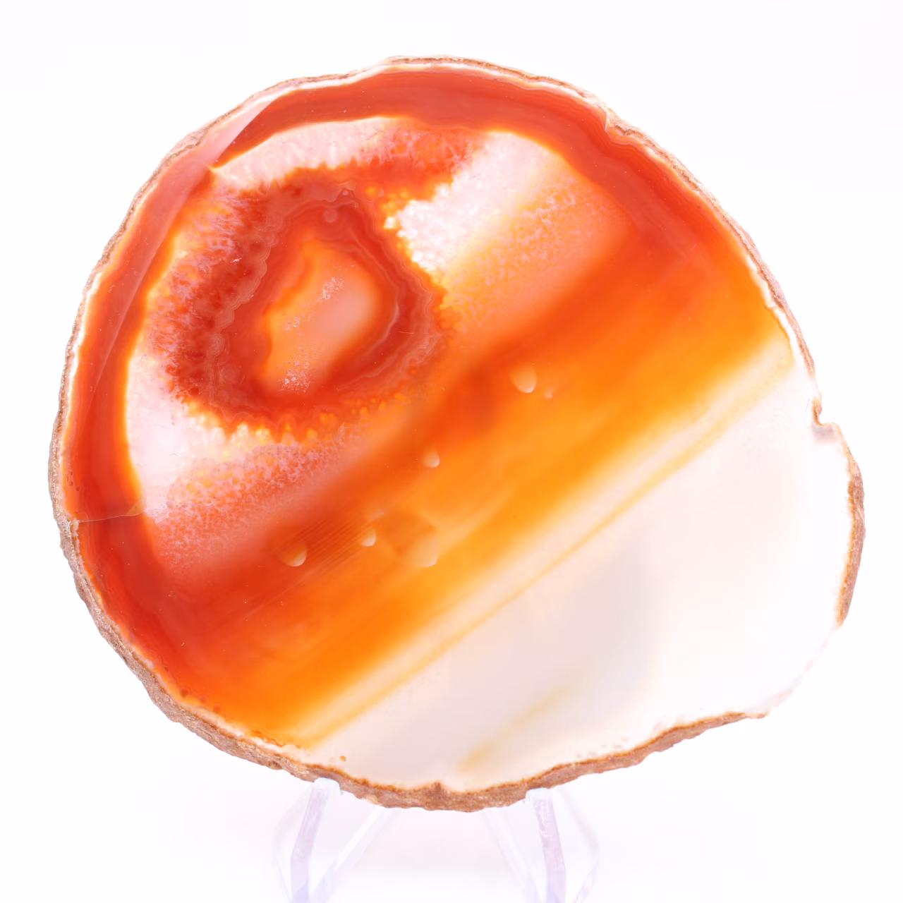 Plakje oranje agaat