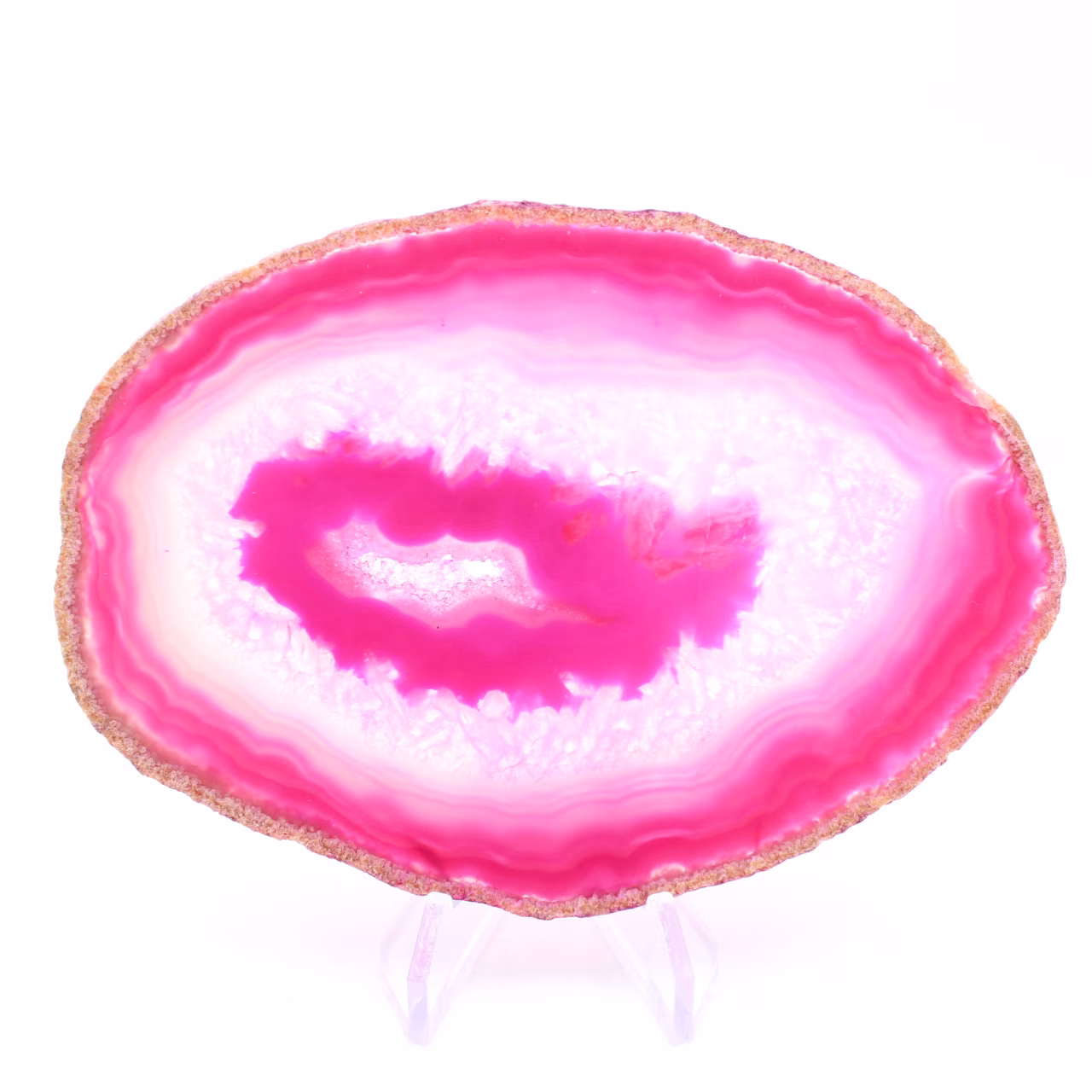 Plakje roze agaat