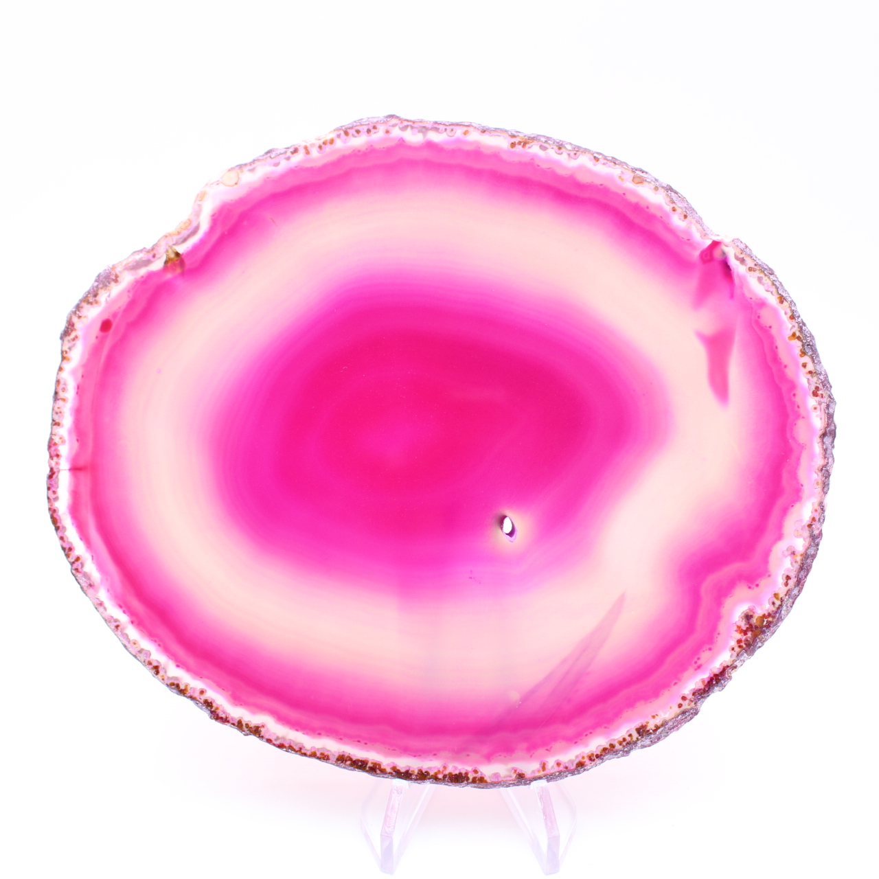 Plakje roze agaat