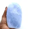 Gepolijste blauwe calciet uit Madagaskar - 0