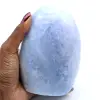 Gepolijste blauwe calciet uit Madagaskar - 0