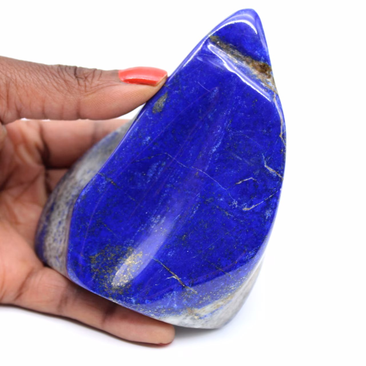 Gepolijste lapis lazuli om af te halen