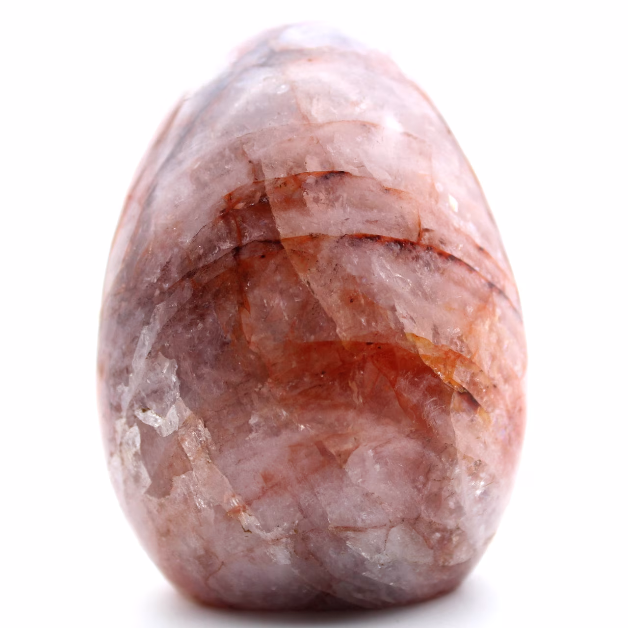 Piedra de cuarzo hematoide de forma libre