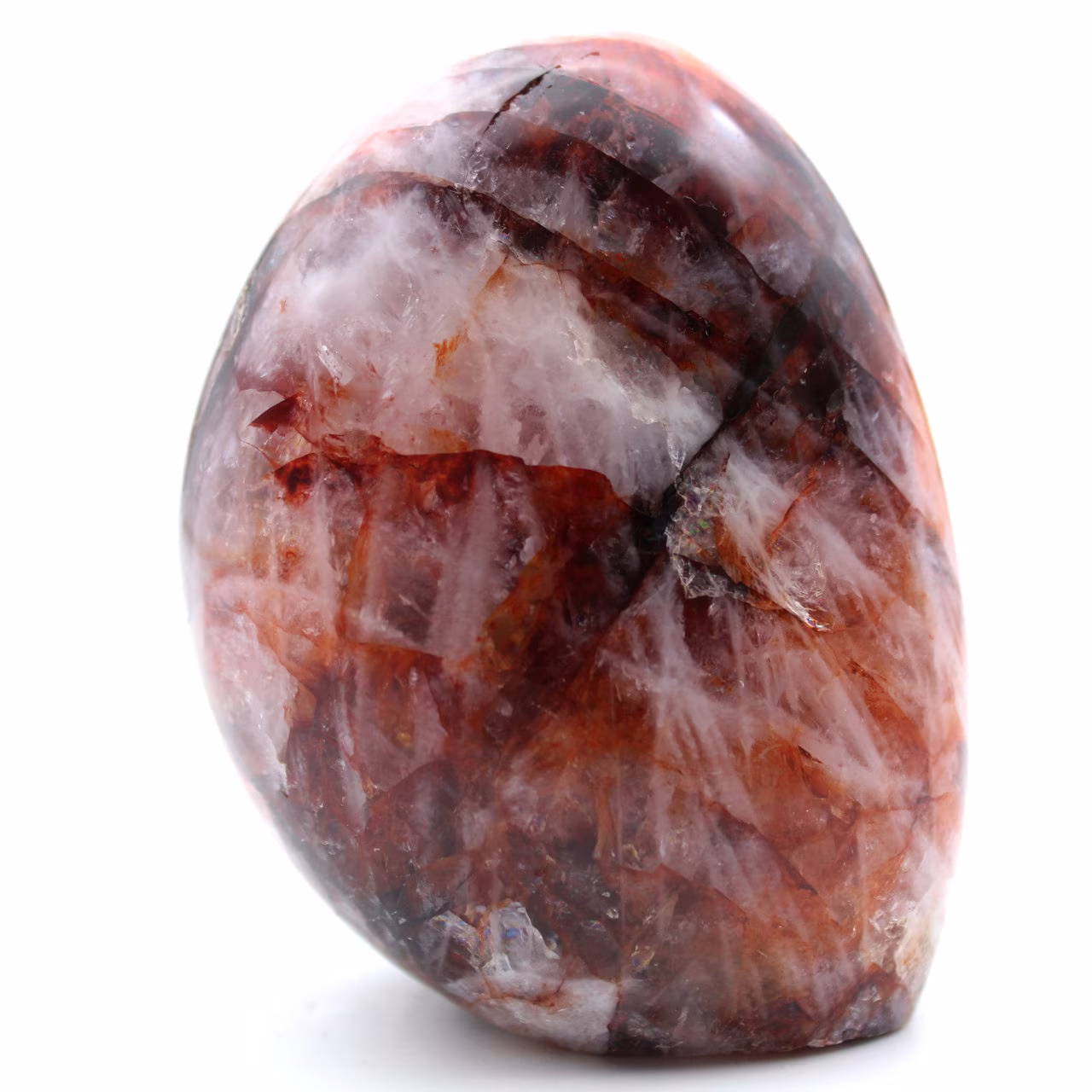 Piedra de cuarzo hematoide de forma libre