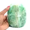Gepolijste groene fluorietsteen - 1