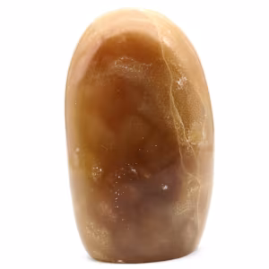 Polerad naturlig honungskalcit