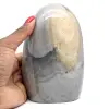 Grijs lint jaspis steen vrije vorm - 0