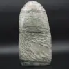 Natuurlijke grijze jaspissteen met lint - 1
