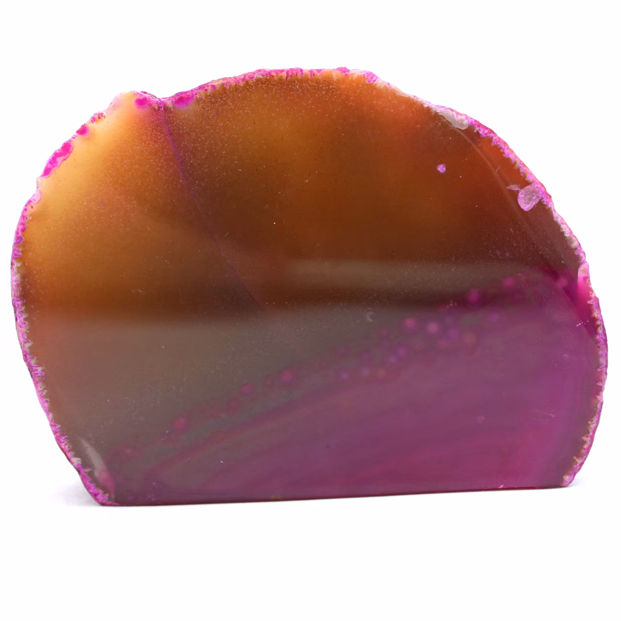 Decoratieve steen in roze agaat