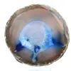 Decoratieve blauwe agaatschijf - 0