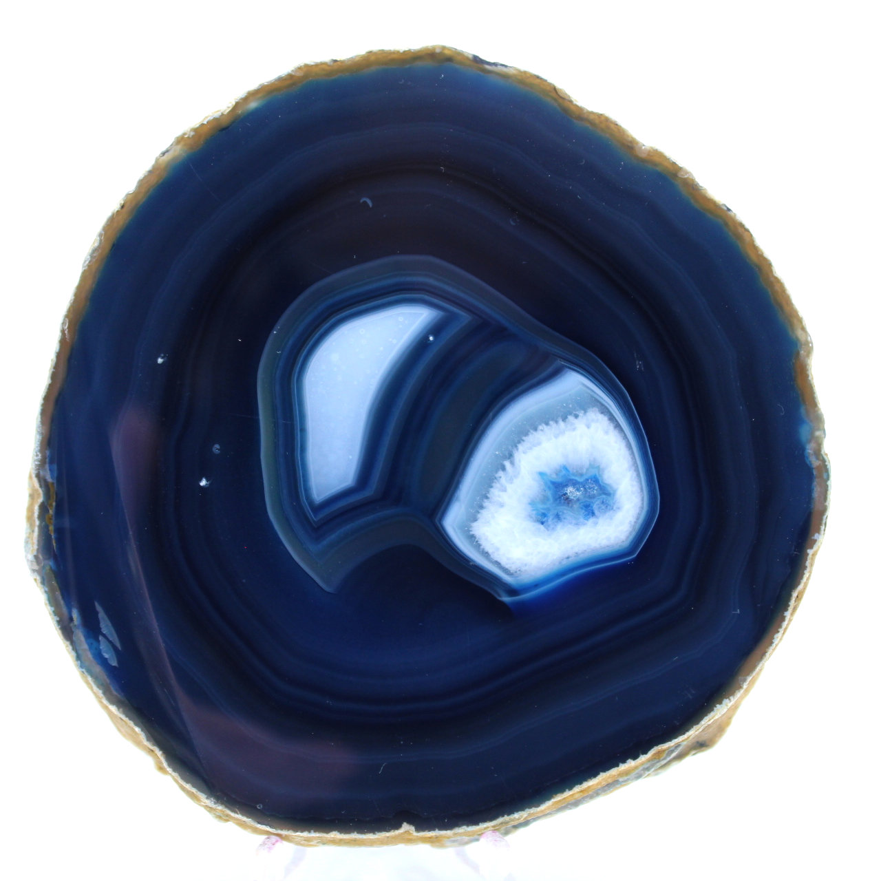 Decoratieve steen van blauwe agaat