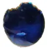 Decoratieve blauwe agaatschijf - 0