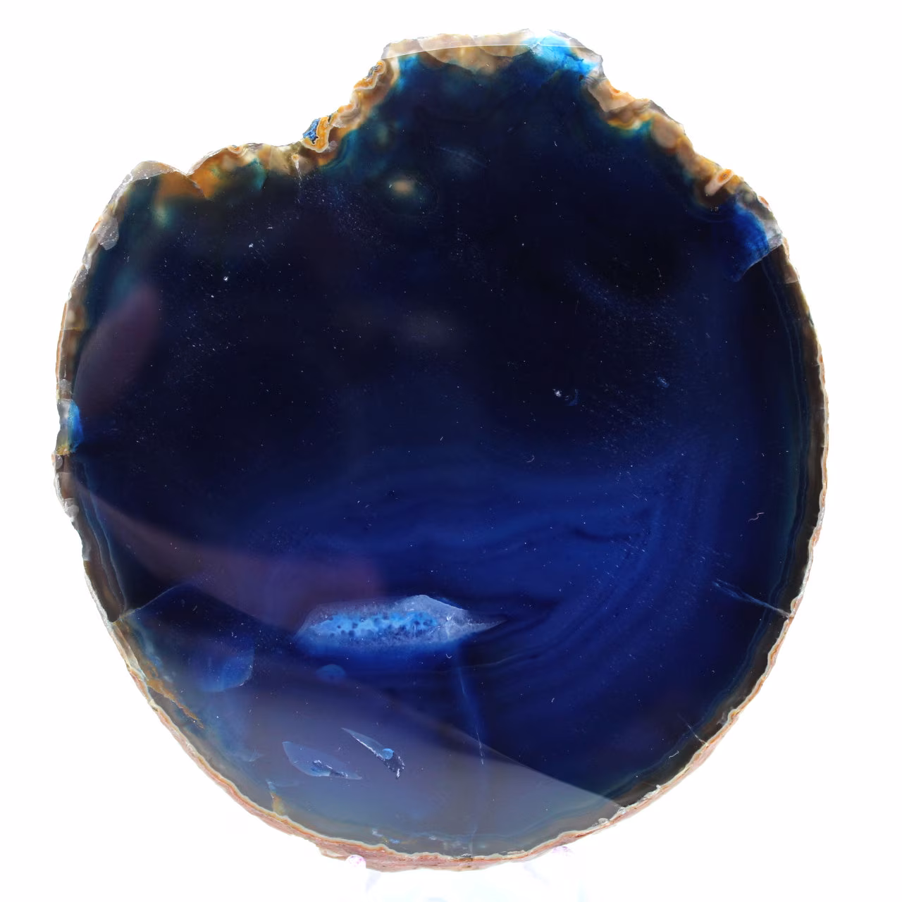 Decoratieve blauwe agaatschijf
