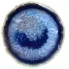 Plakje sierblauwe agaat - 0