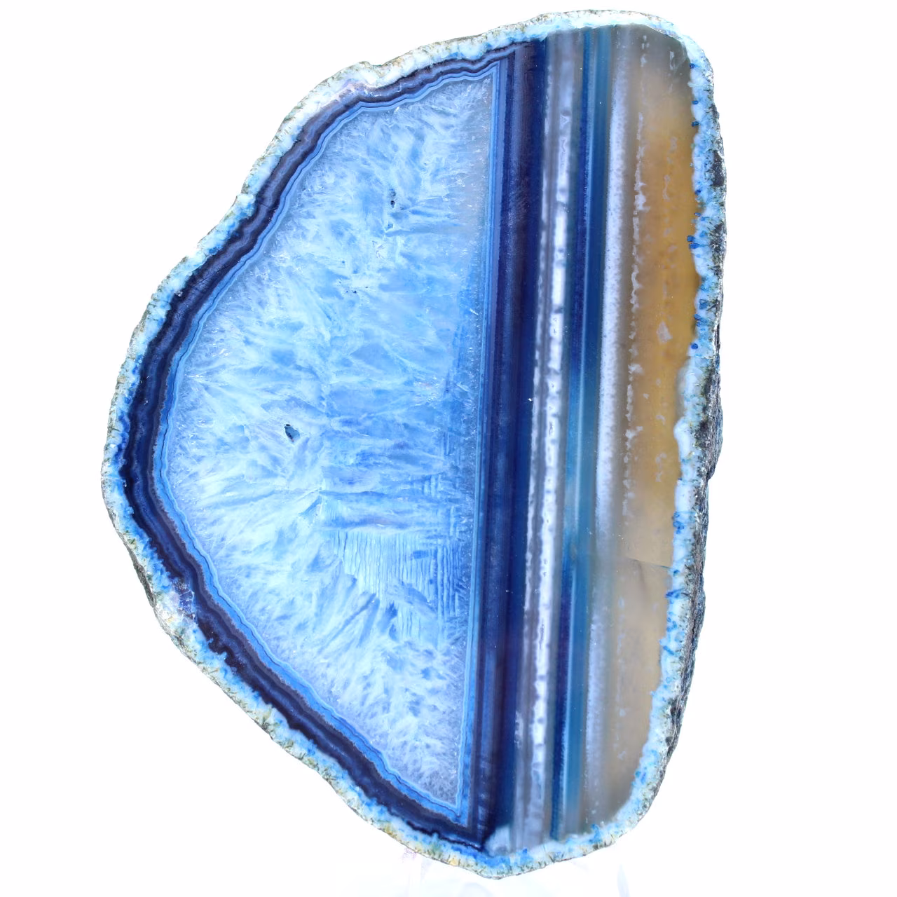 Decoratieve blauwe agaatschijf