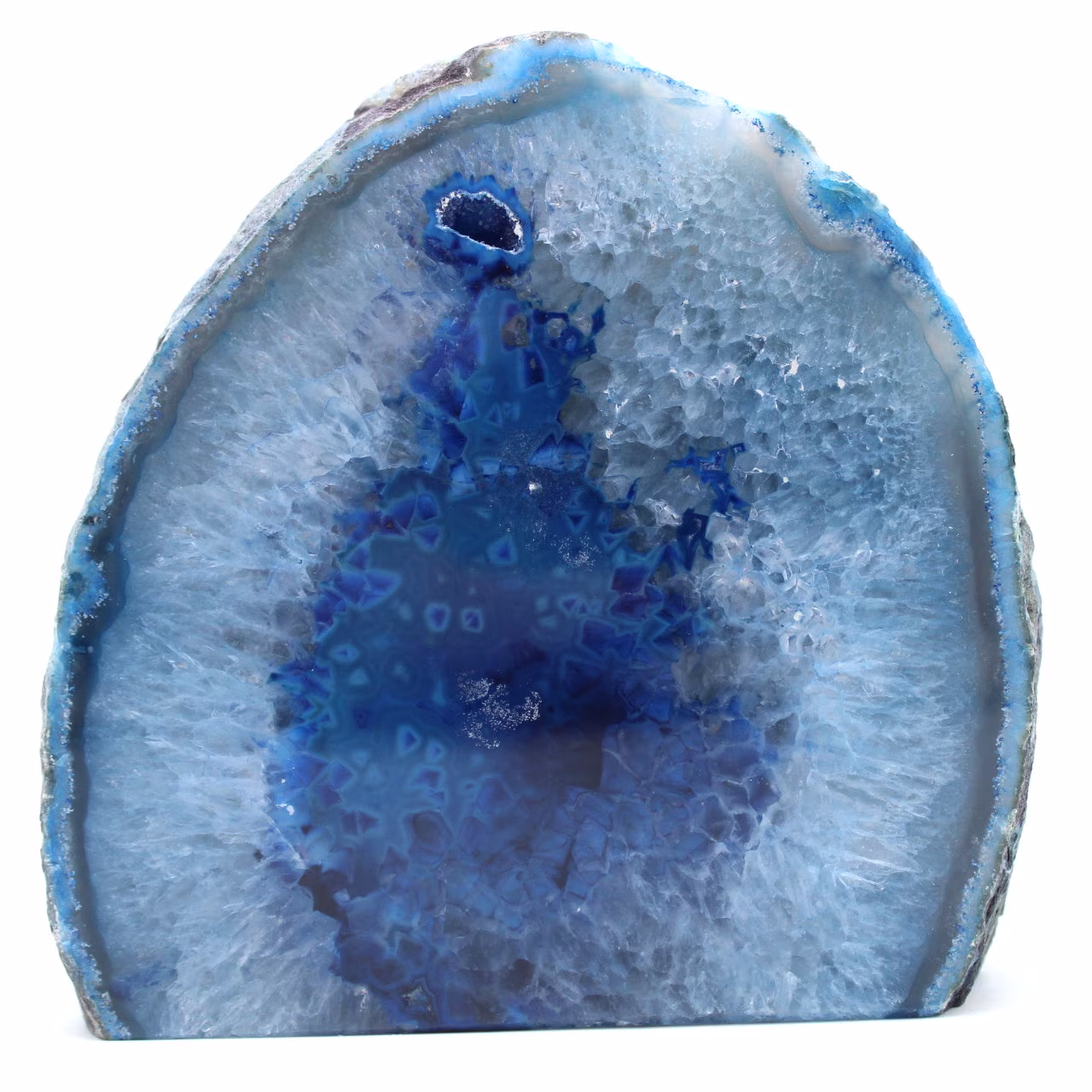 Decoratieve steen van blauwe agaat