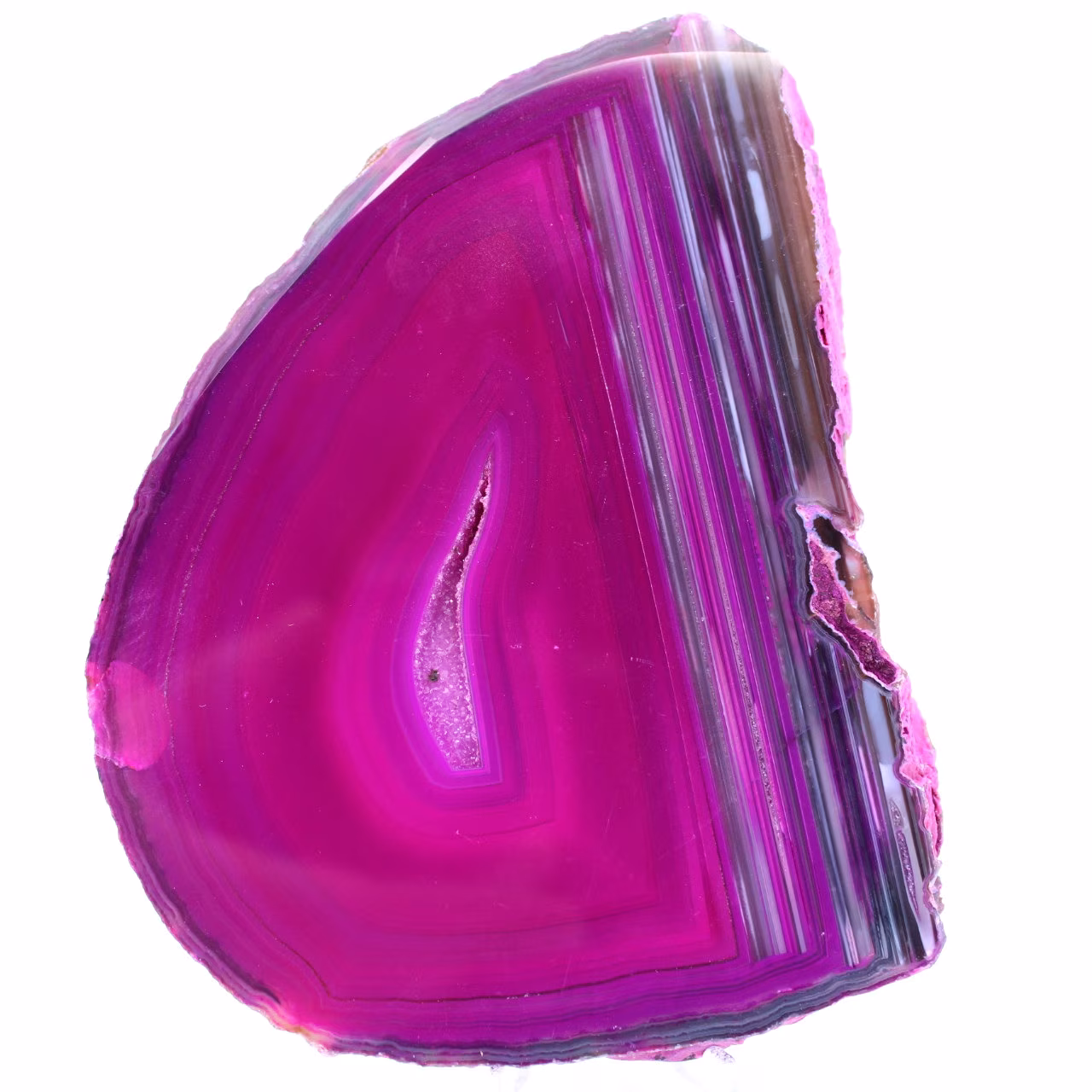 Plakje roze agaat