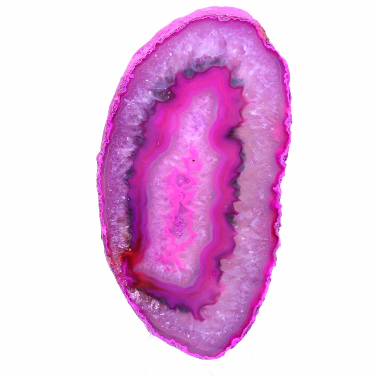 Decoratief plakje roze agaat