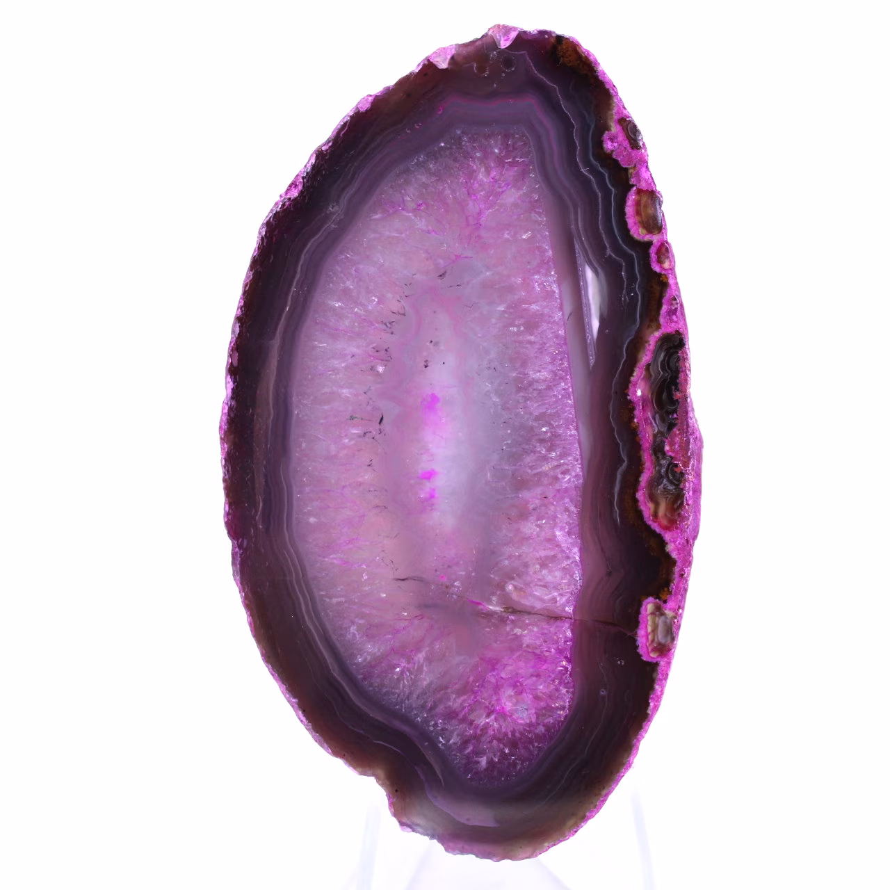 Decoratieve steen in roze agaat