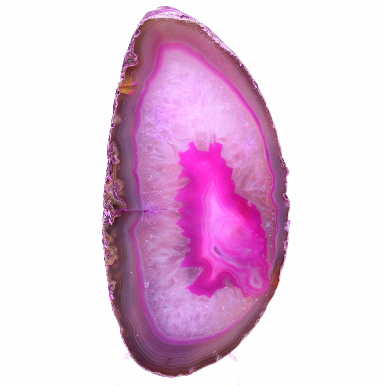 Plakje roze agaat