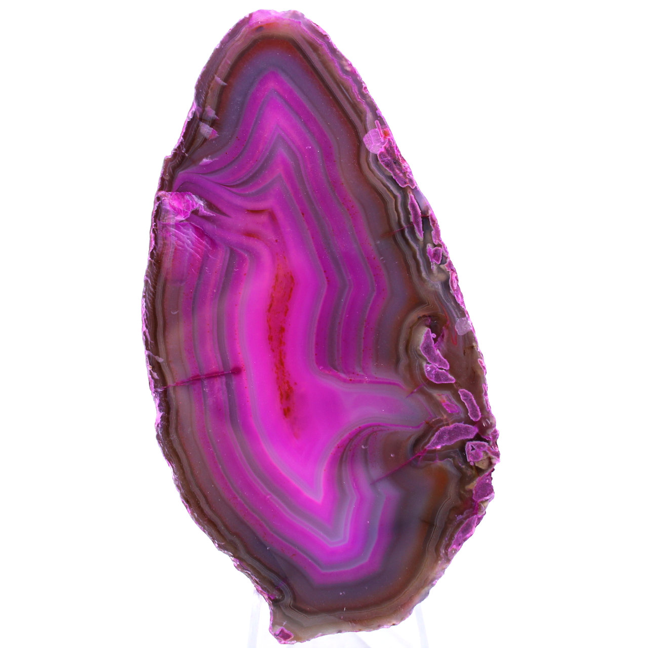 Decoratief plakje roze agaat