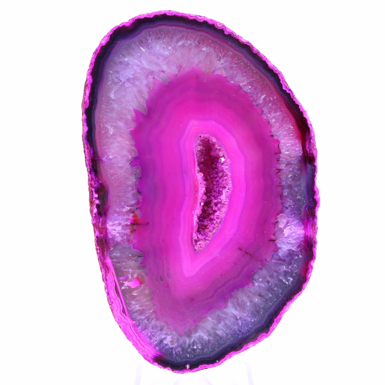 Decoratieve steen in roze agaat