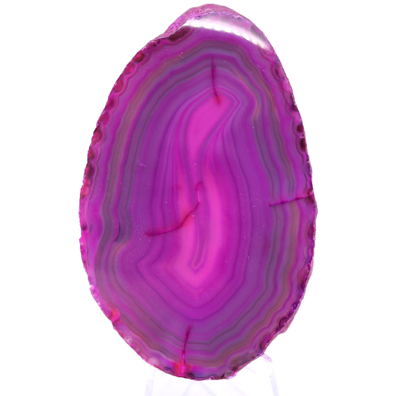 Plakje roze agaat