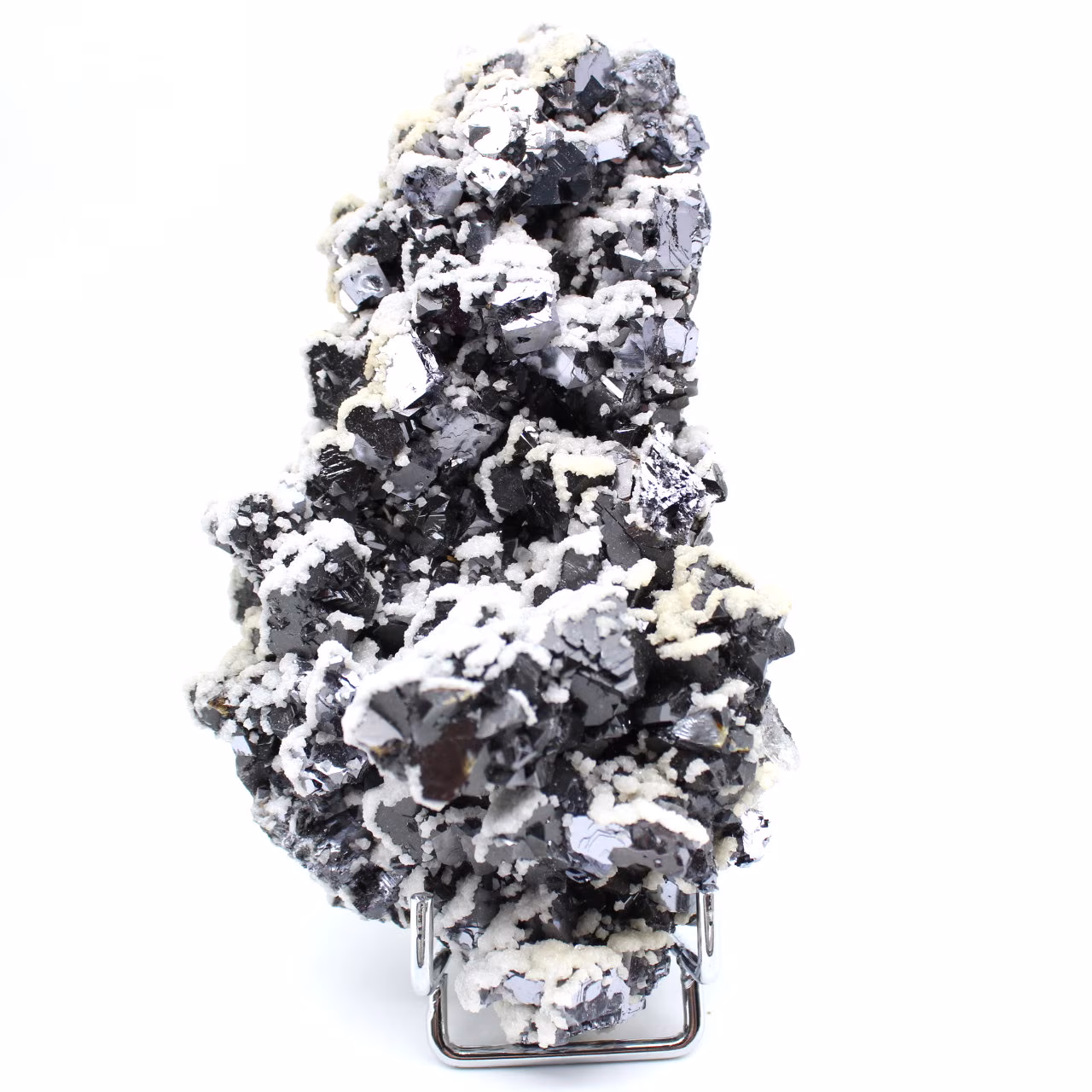 Sphaleriet, galena en calciet natuurlijke kristallen