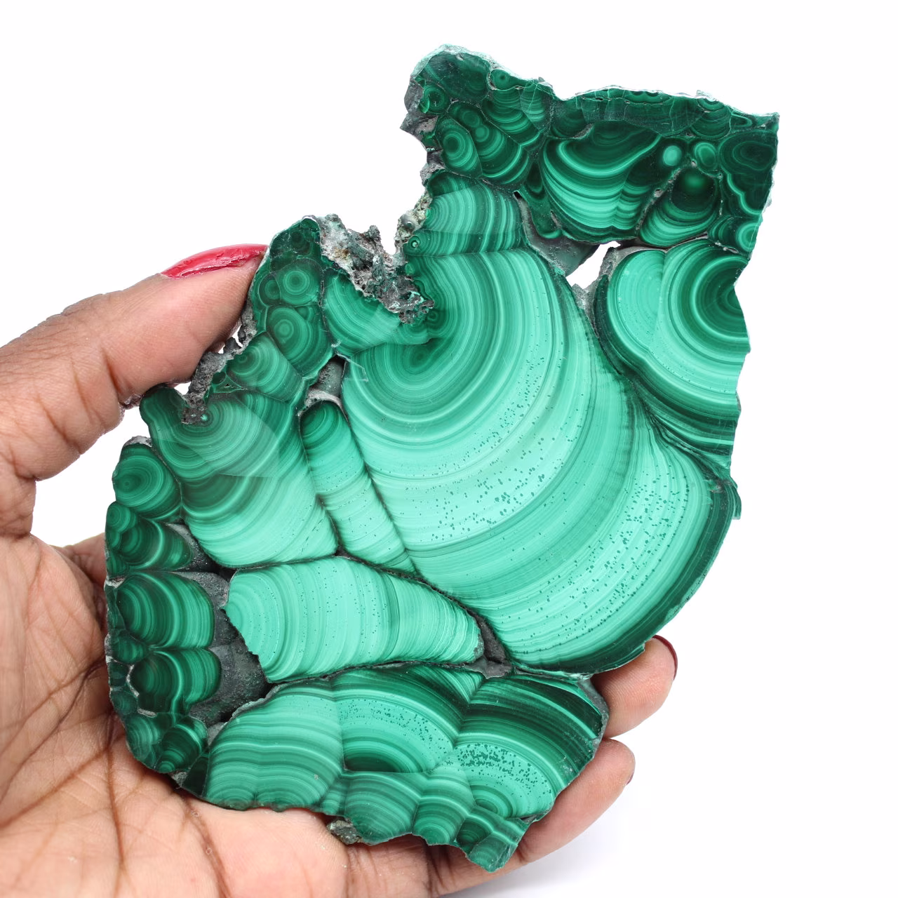 Malachite natural polye
