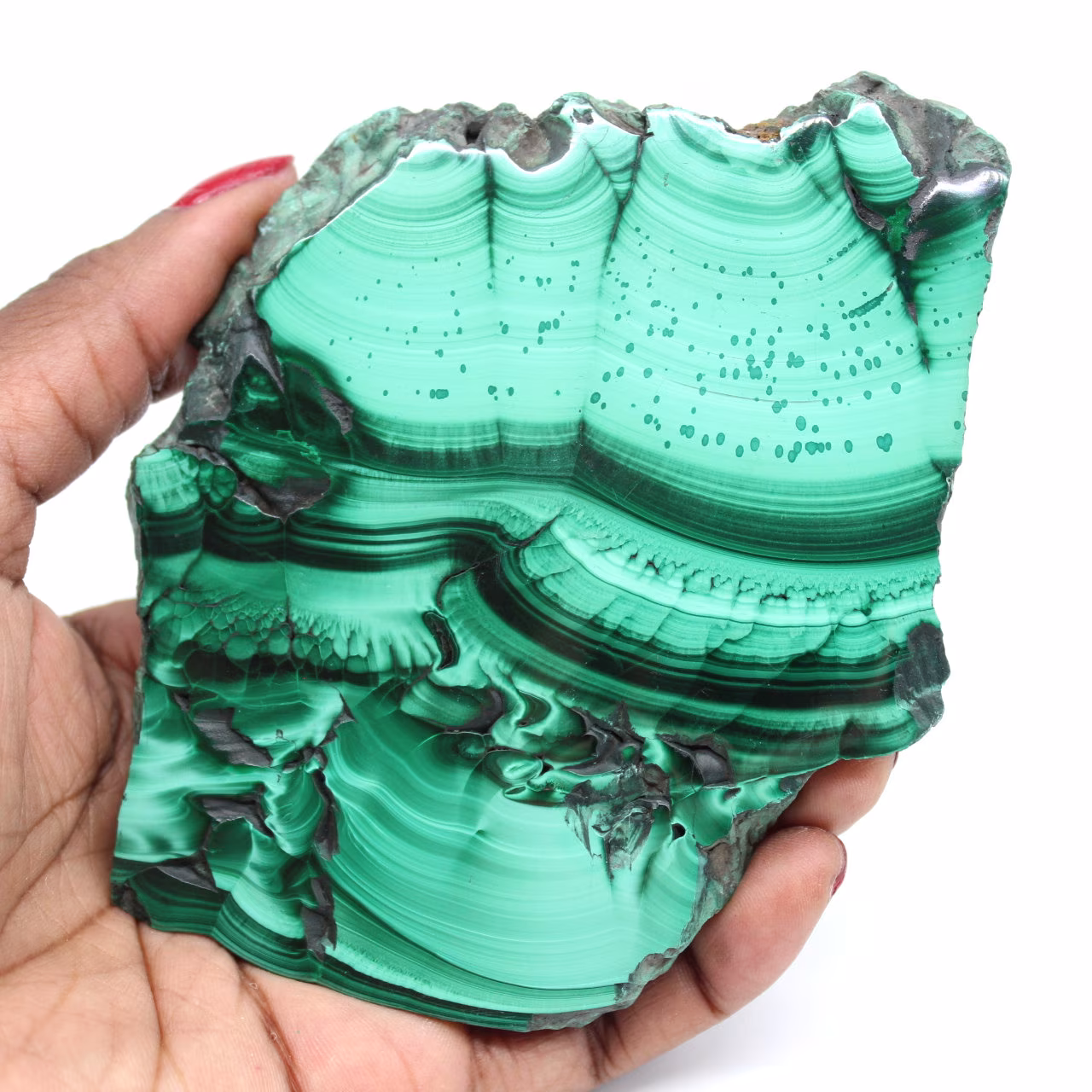 Roche naturelle de malachite