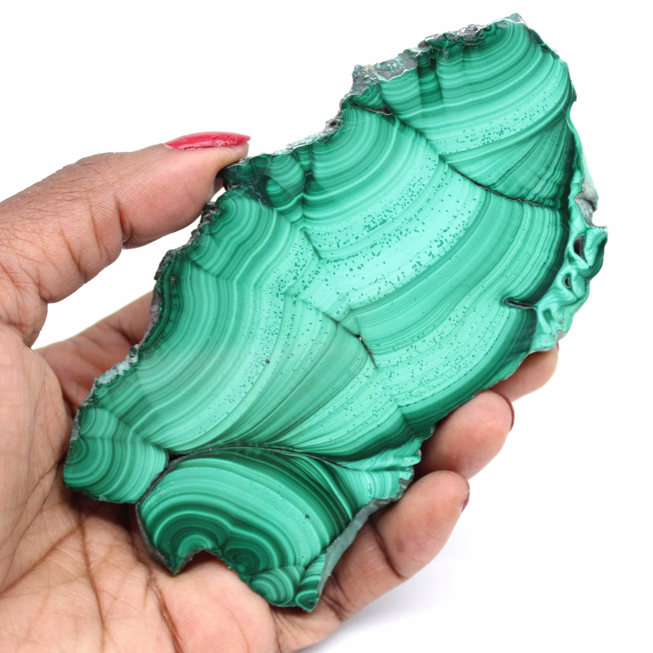 Malachite polie de decoration
