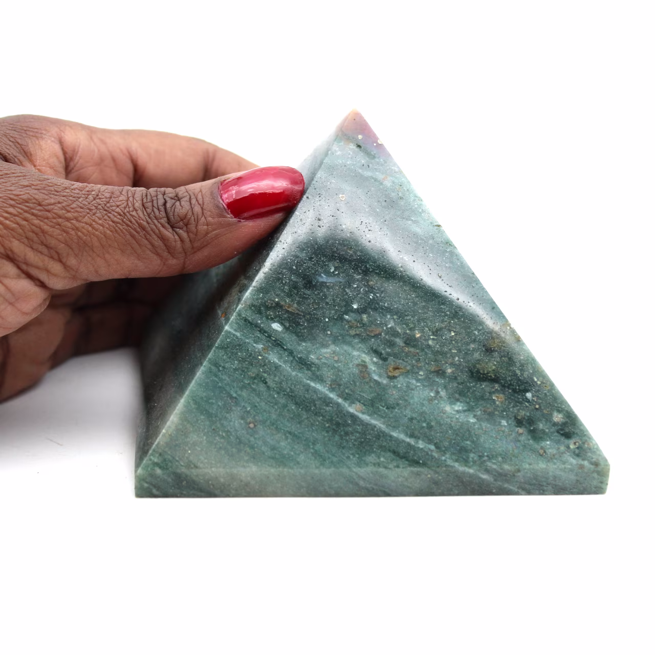 Piramide van groene jaspis