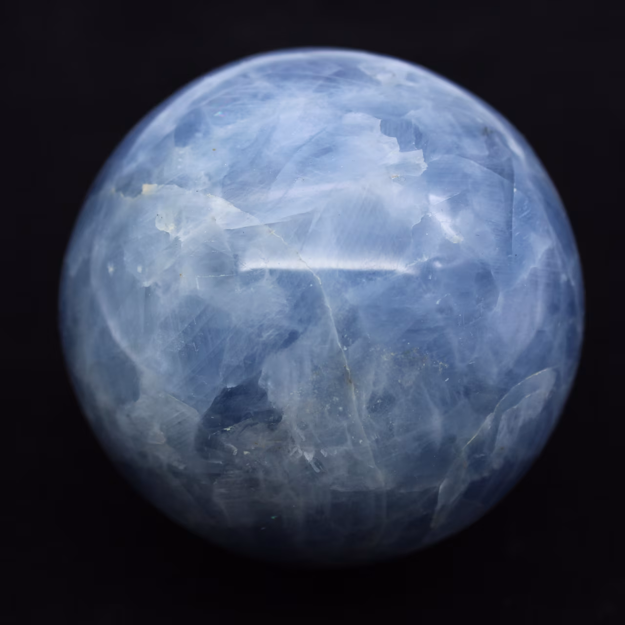 Blauwe calciet bol