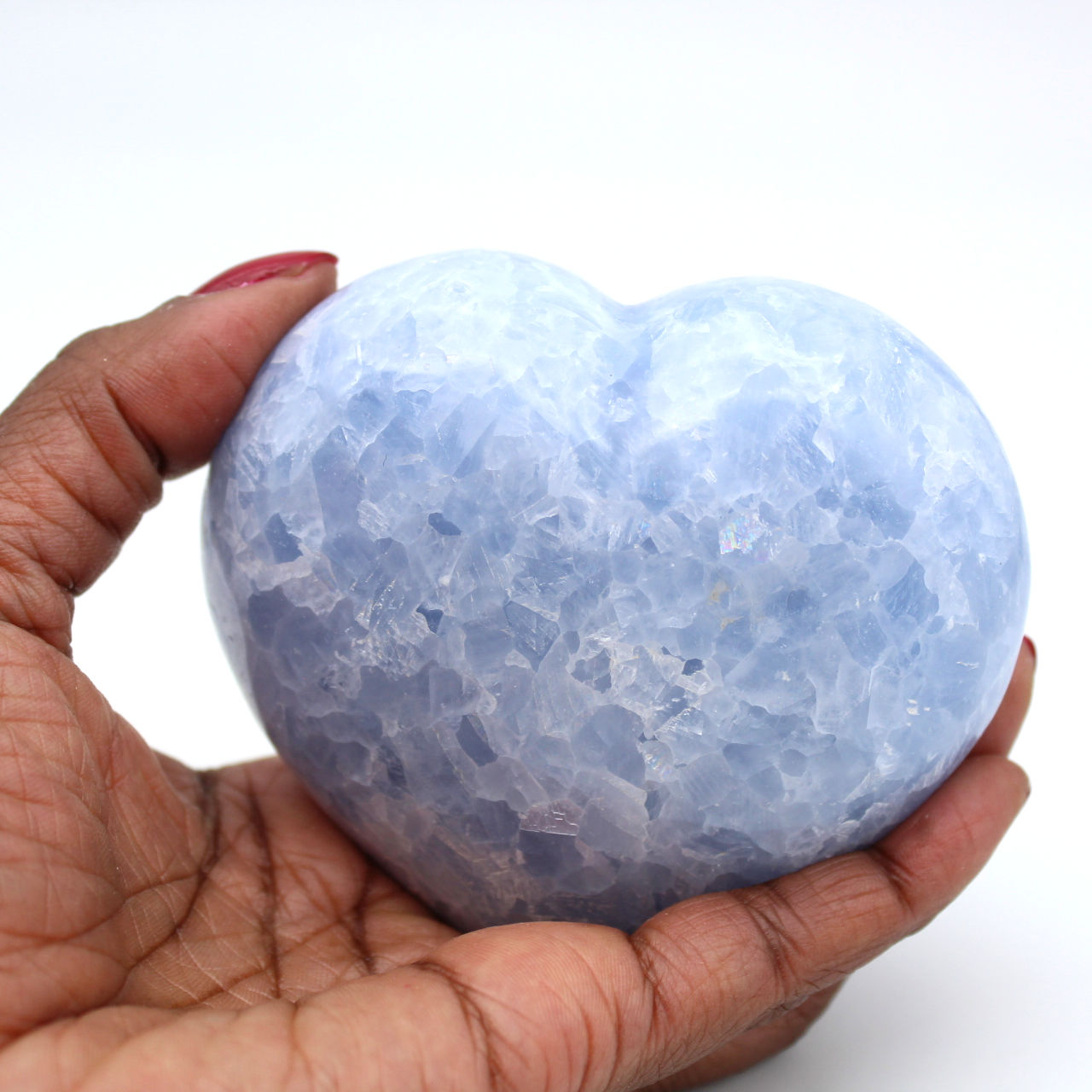 Blauw calciet hart