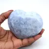 Blauw calciet hart - 0