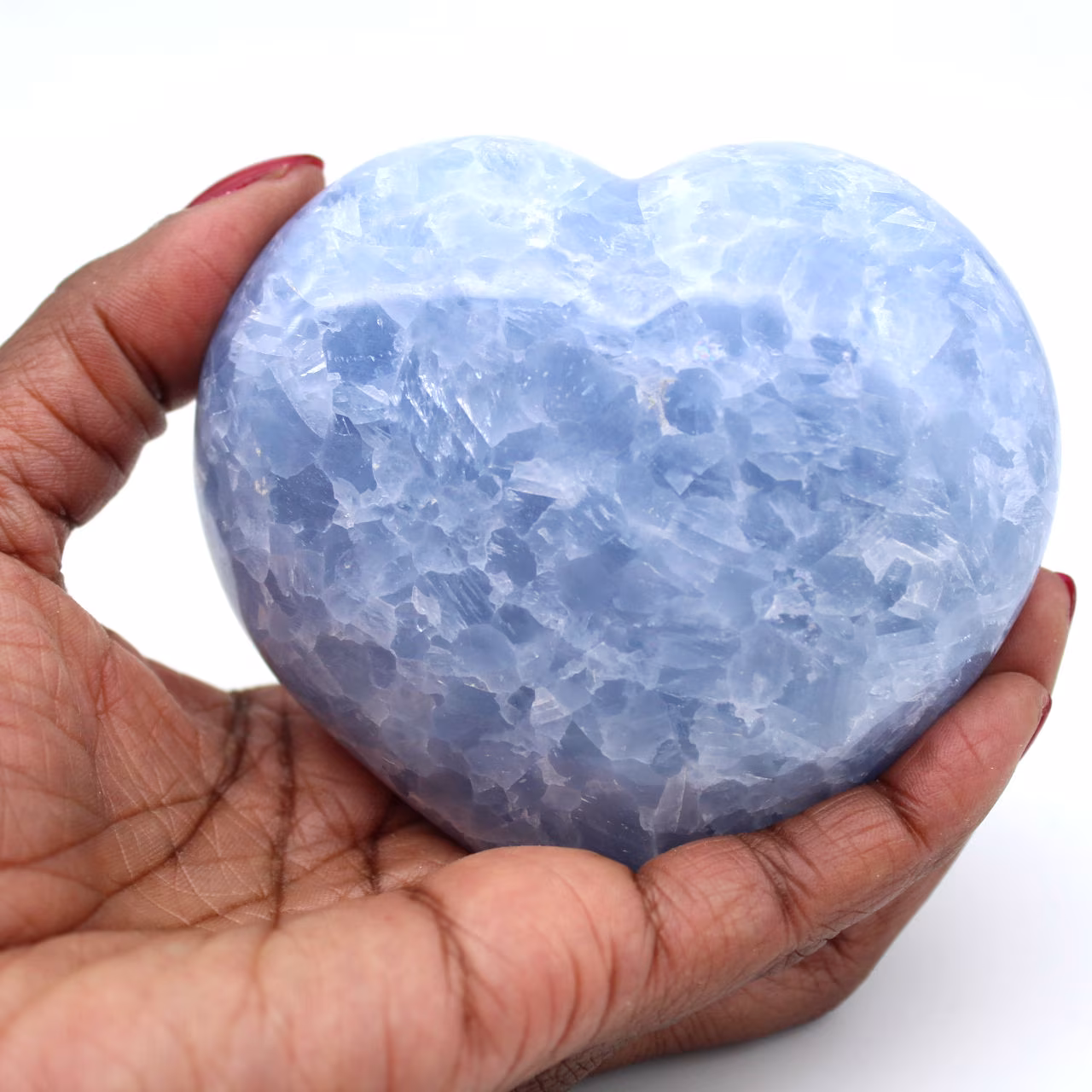 Blauw calciet hart