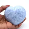 Blauw calciet hart - 0