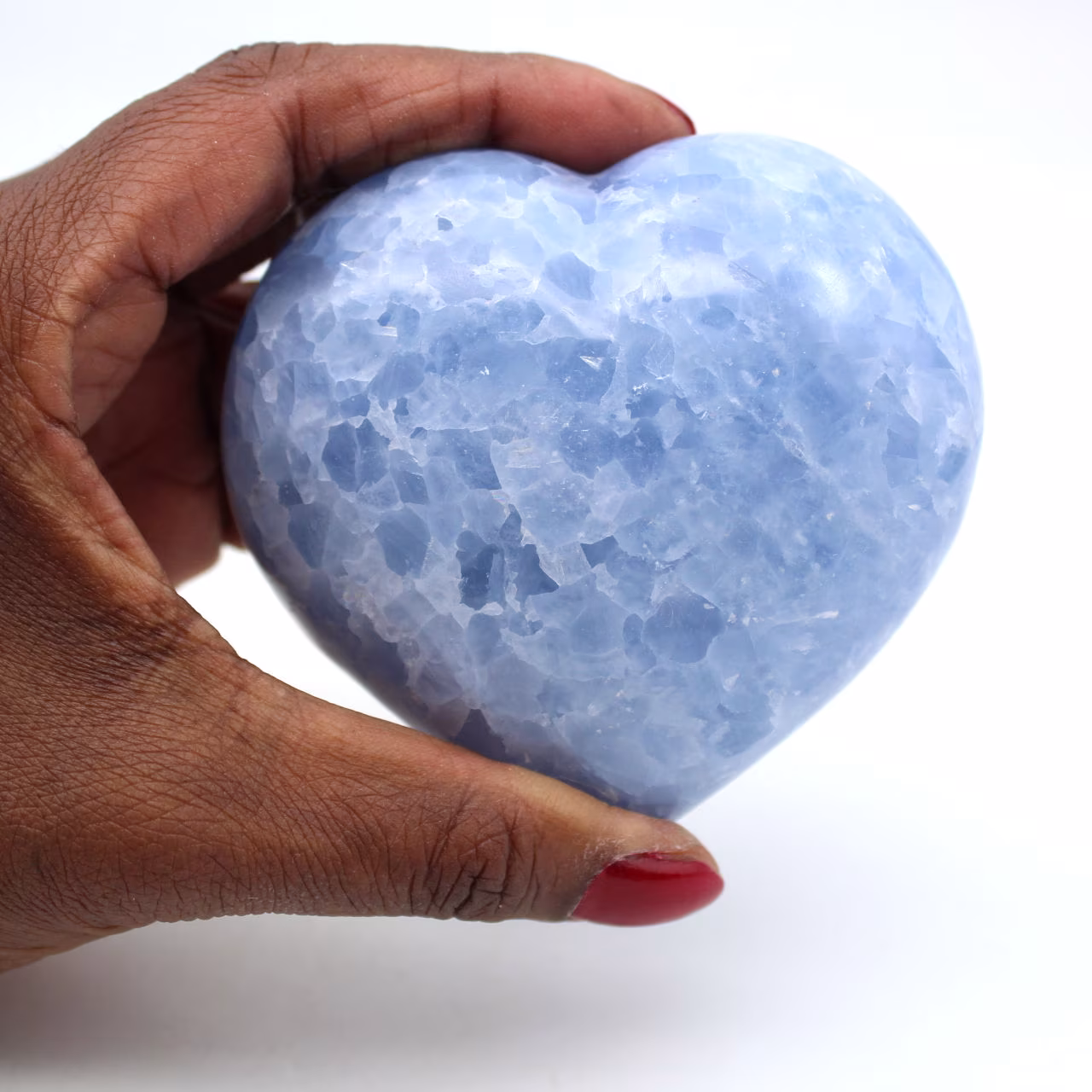 Blauw calciet hart