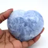 Blauw calciet hart - 0