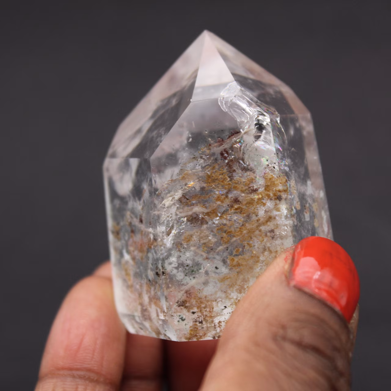 Bergkristal prisma met opname