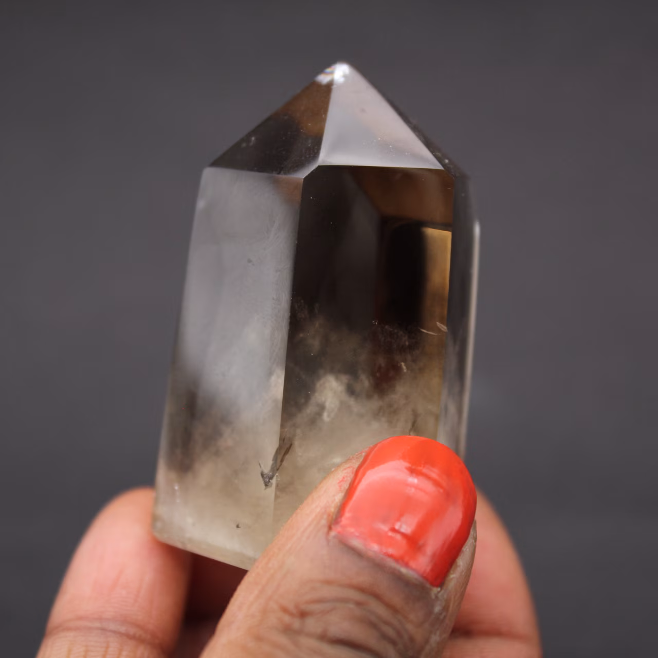 Gerookt bergkristal met geest