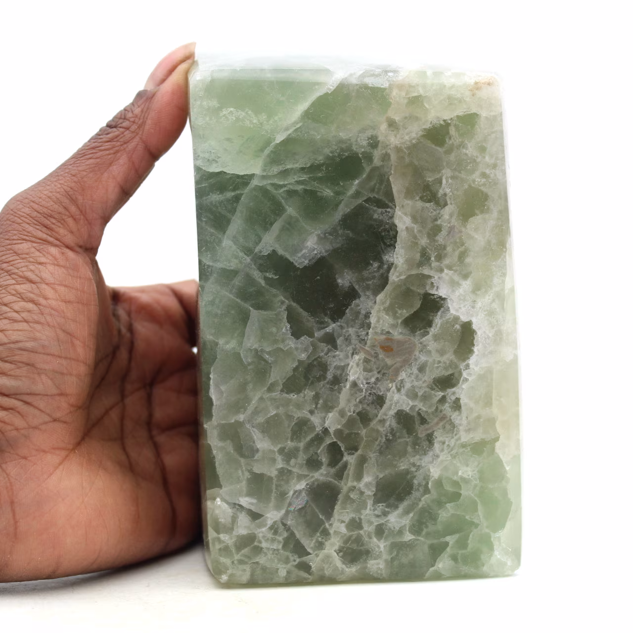 Groene fluoriet heptaëder