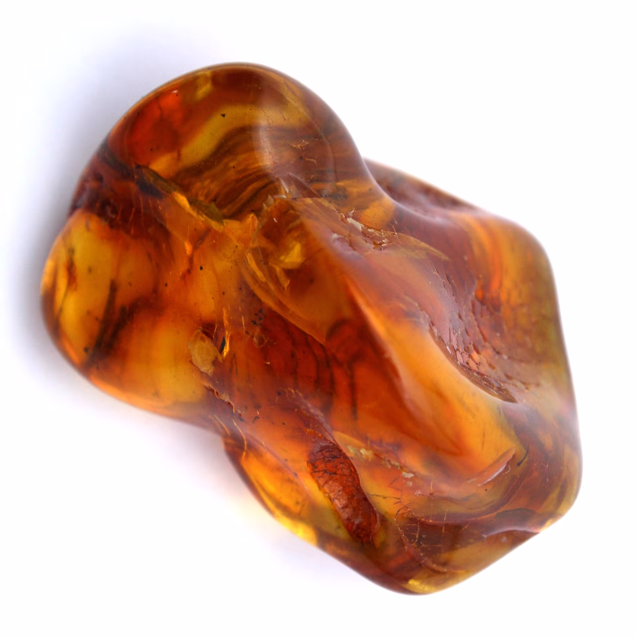 Gele amberkleurige kiezelsteen