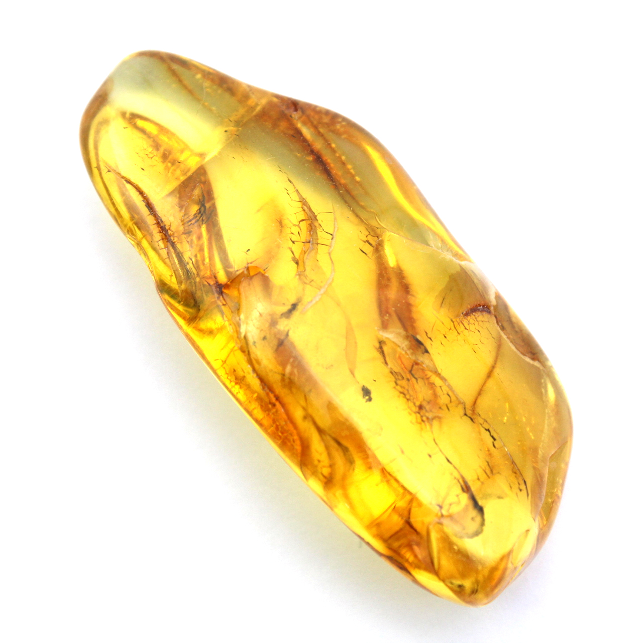 Gele amberkleurige kiezelsteen