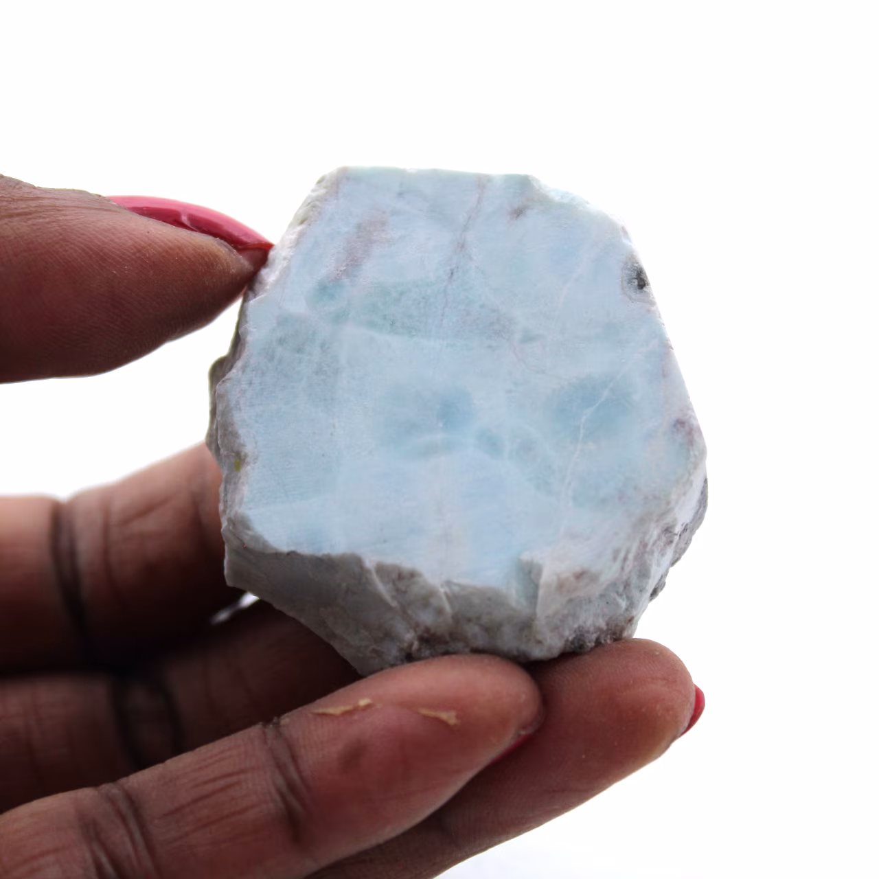 Semi-gepolijste larimar plaquette