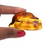 Gepolijst geel amber - 0
