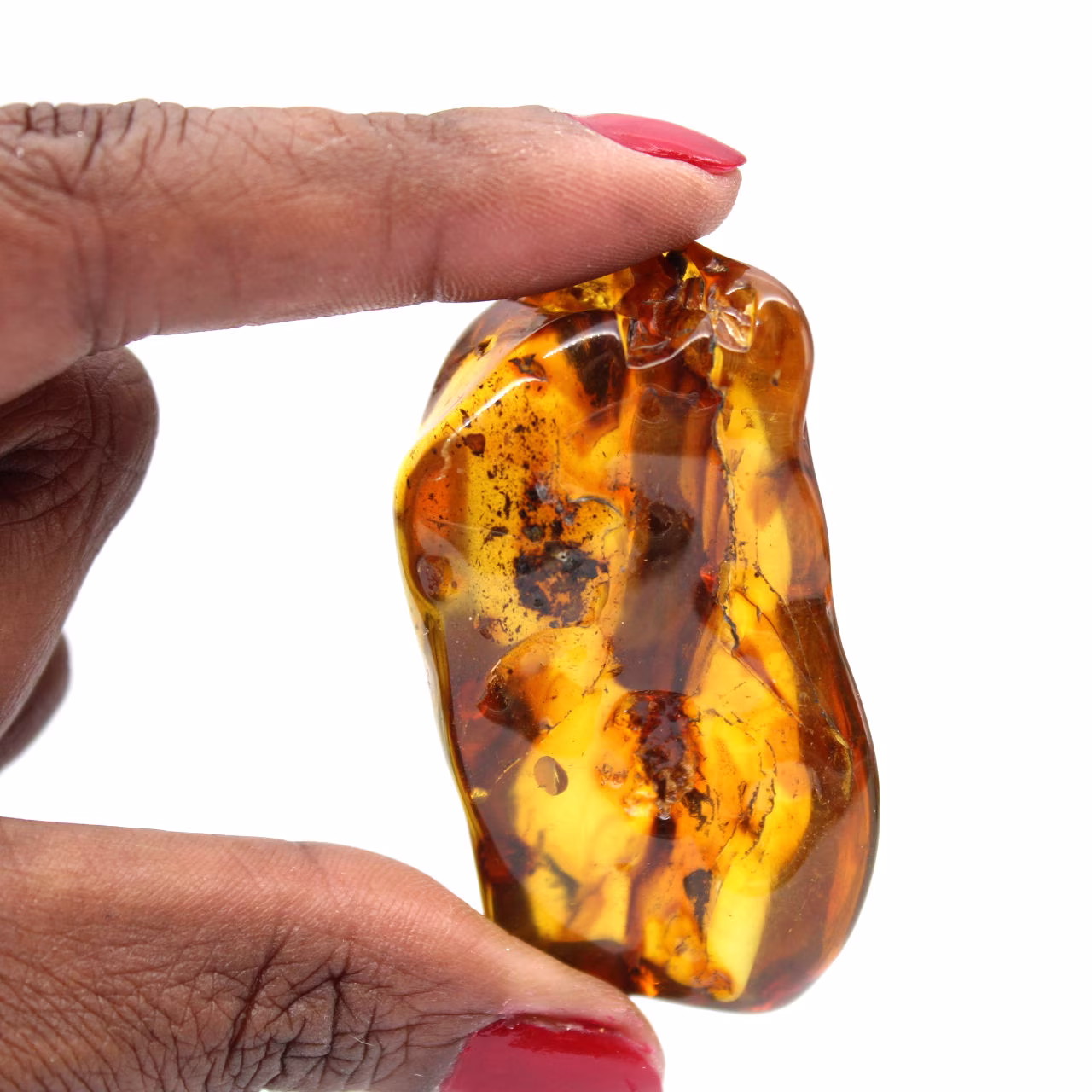 Gele amberkleurige kiezelsteen