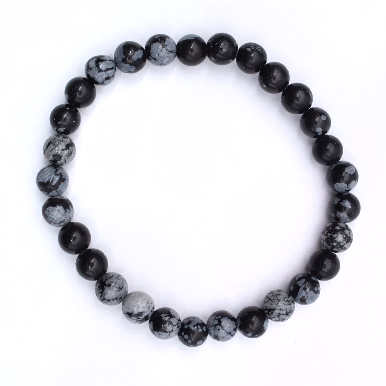 Sneeuwobsidiaan armband