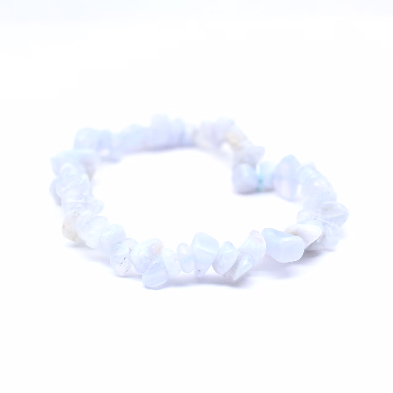 Blauwe chalcedoon armband